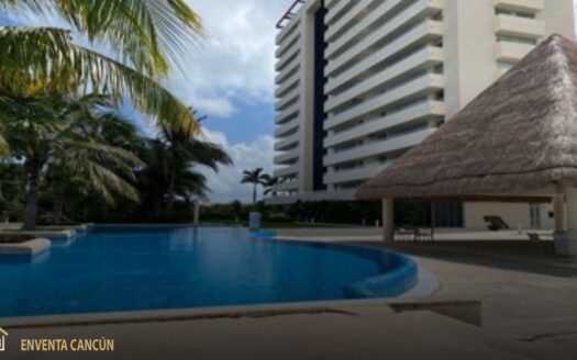 Departamento en Condominio Alisio: Alberca, gimnasio y canchas. Seguridad 24/7 y la mejor conectividad en Cancún para zona hotelera y centro de la ciudad.