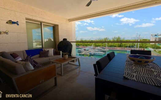 Venta de Penthouse en La Amada, Playa Mujeres. 2 recámaras + servicio, 244m², amueblado y con vistas al mar. ¡Lujo total por $17.9M MXN! Agenda tu cita.