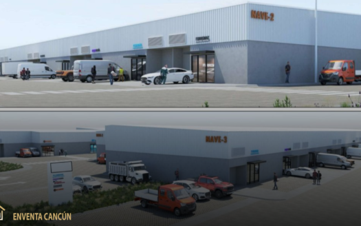 Preventa de bodegas en Parque Logístico Cancún. 322 m², cerca del Aeropuerto y Huayacán. Financiamiento directo a 24 meses. ¡Invierte desde $6.1M MXN!